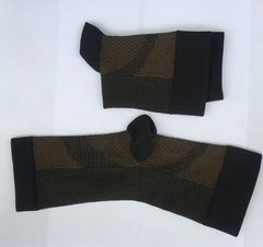 Black and foot support on a white background