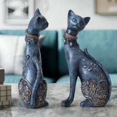 Resin Cat Statue