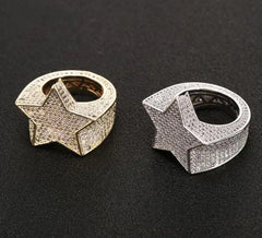 Men's Hip Hop Star Ring