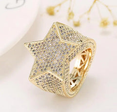 Men's Hip Hop Star Ring