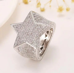 Men's Hip Hop Star Ring