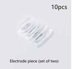 Set of two white electrode pieces with '10pcs' and 'Electrode piece (set of two)' text on a light gray background.