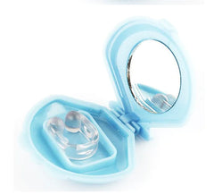 Blue case holder on a white background