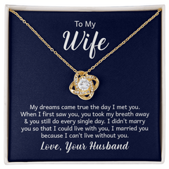 Love Knot Necklace - For Wife From Husband