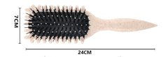 Hairbrush with measurements on a white background