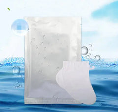 Product packaging with water droplets and a blue water background