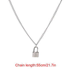 Silver Padlock Necklace