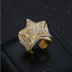 Men's Hip Hop Star Ring